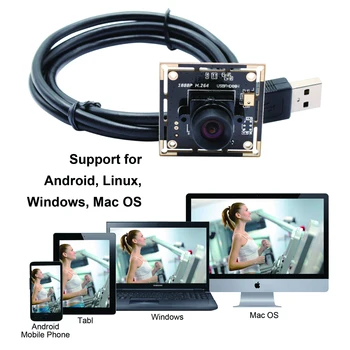 Non Skreslenie Star Light Nízke osvetlenie Sony IMX322 2MP Full HD 1080P Webcam UVC USB Modul Fotoaparátu pre Raspberry Pi
