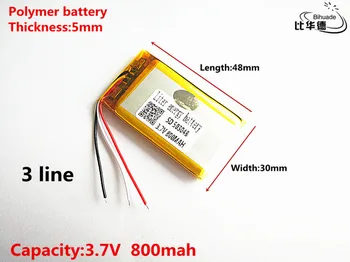 3 linka Dobrá Qulity 3,7 V,800mAH,503048 Polymer lithium ion / Li-ion batéria pre HRAČKA,POWER BANKY,GPS,mp3,mp4