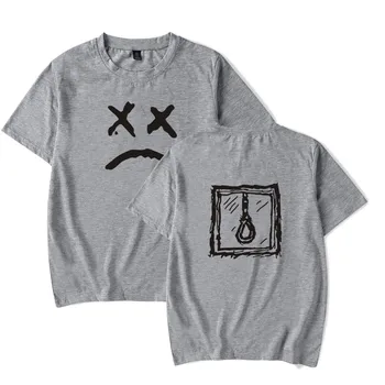 Harajuku Obojstranná Tlač T-Shirt Lete Mikina s Krátkym Rukávom Streetwear Topy Hip Hop Lil Peep Bežné Tričko Mužov S5MC58