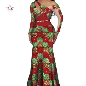 Vestidos Afriky Šaty pre Ženy Dashiki Elegantné Party Šaty Plus Veľkosť Srapless Tradičné Africké Oblečenie WY4526