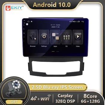 EKIY 6 G 128G DSP Android 10 autorádia Pre SsangYong Korando Actyon 2011-2013 Multimediálne Video Prehrávač, Navigácia Stereo Carplay