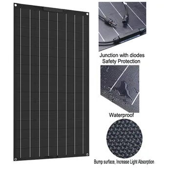 Solárny panel 100w 200w 18v 24v, flexibilný solárny panel vyrobený z ETFE materiál, ETFE flexibilný solárny panel pre 12V batérie, nabíjačky
