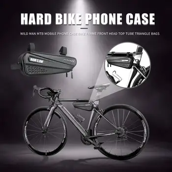Hot Predaj Bicykel Trojuholník Taška Multi-function WILD MAN Hard Shell MTB Cyklistické Tašky Trojuholník Puzdro Rám Prednej Hornej rámovej Trubky Telefón Prípade