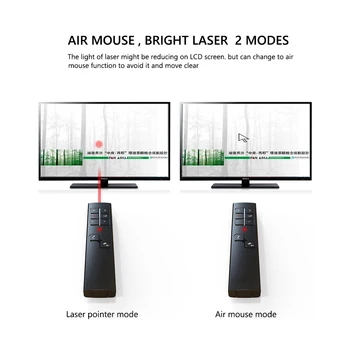 AVATTO 2.4 GHz Wireless Laser Presenter Remote s Air Mouse, Označiť Funkciu PPT PowerPoint Laserové Ukazovátko Prezentácia Klikateľné