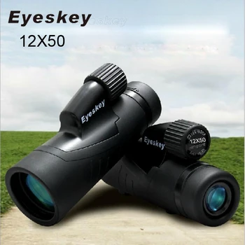 Eyeskey 12x50 HD Monokulárne Vodotesný Ďalekohľad Ďalekohľad Telescopio Vysoko Kvalitné Športové Optické Pre Lov Kempovanie Turistika