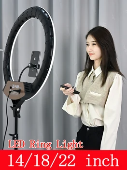Fotografické Osvetlenie Selfie LED Krúžok Lampa 14 18 22 Palcový Stmievateľné Krúžok Svetlo Live Štúdio pre Tik Klop make-up Videa Foto