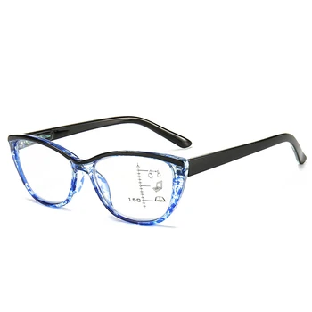 Seemfly Anti-modré Svetlo Cat Eye Progresívna Multifokálna Okuliare na Čítanie Ženy Anti-únava Presbyopic Okuliare S+1,0 až+3.5