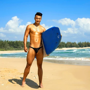 LH7 Nízkym pásom sexy tesný plavky 2020 plávať trenírky mužov pláži, plávanie šortky surfovať plavky, gay bikín, bazén, športové plavky