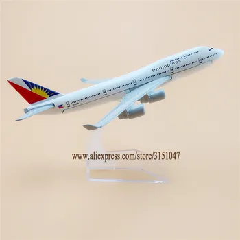 16 cm Vzduchu Filipíny Boeing 747 B747-400 Airlines Rovine Model Zliatiny Kovov Diecast Model Lietadlo Lietadlo Dýchacích ciest Deti Darček