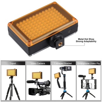 Vrecko 96 Led 860LM Profesionálne Fotografovanie Štúdio s Bielym Orange Magnet Filtre Svetelný Panel pre Canon, Nikon, ZRKADLOVKY
