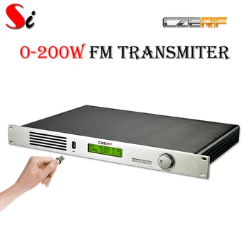 Profesionálne CZE-T2001 0-200W nastaviteľné vysielač FM stereo vysielanie rozhlasovej stanice.