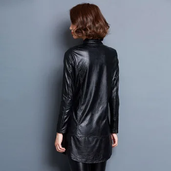 2020 biker jacket kožená bunda ženy jeseň 2020 ženy oblečenie žien kožená bunda čierna bunda