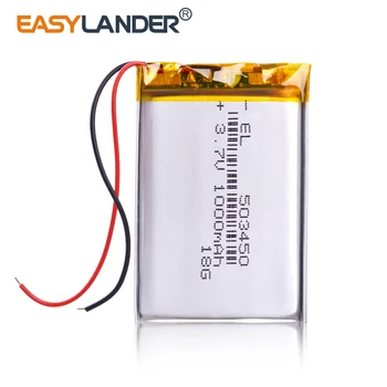 Polymer Lithium Nabíjateľná batéria 1000 mAh Li-ion batéria, 3,7 V 503450 053450 523450 pre chytré telefóny, DVD, mp3, mp4 Led Lampa
