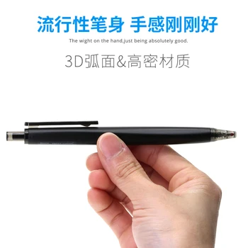 2 ks/veľa 0,5 mm čierny atrament stlačením ťažký pocit office študent gélové pero/High-density inžinierske plasty penholder podpisový pero
