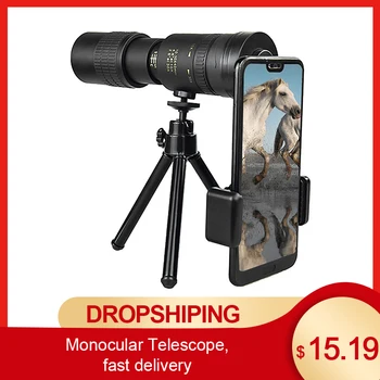 4K 10-300X40MM Super Zoom Teleobjektív Monokulárne Vodotesný Ďalekohľad Pre Chytré Telefóny pozorovanie Vtákov/Lov/Outdoor Camping