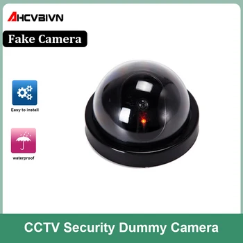 Bezdrôtové Home Security Falošné Kamery 1Pcs Simulované kamerový Indoor/Outdoor Flash Blikajúca LED Figuríny Falošné Dome Kamery