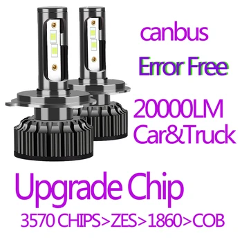 20000lm super svetlé Žiarovka Canbus bez chýb pre 12v 24v h7 LED H1 H11 h3 9005 9006 H4 9003 HB2 h4 LED auto svetlometu truck lampa