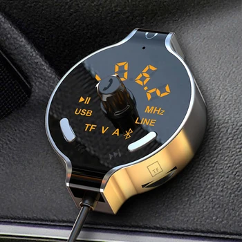 Auto Bezdrôtové pripojenie Bluetooth FM Transmitter do Auta Hands-free Volanie MP3 Prehrávač Napätie Batérie Displej Podpora Dual USB Nabíjanie AUX