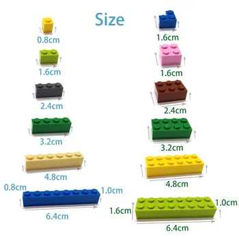 40pcs DIY Stavebné Bloky Hrubé Údaje Tehly jednotky 2x3 Bodky Vzdelávacie Veľkosťou Kompatibilné S lego Plastové Hračky pre Deti