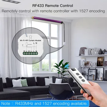 DIY RF433 WiFi Smart Opony Switch Modul Tuya Hlas Bezdrôtové Ovládanie Elektrické Rolety, Uzávierky Motora Prepnite Vypínač Alexa