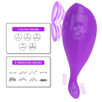 Klitorálny Sania Vibrátor s Vysokou Frekvenciou G-Spot Bradavky Stimulátor sexuálnu Hračku pre Ženy Pár s 5 Režim Vibrácie & 5 Nasávacie