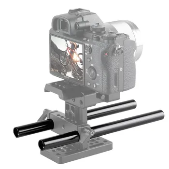 SmallRig 2ks 15mm, Čierny Hliníkovej Zliatiny Prút Pre DSLR Fotoaparát 15 MM Železničnej Systém Podpory