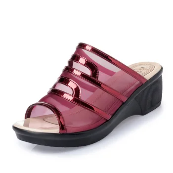 Podpora 2020 Nové Letné dámske Sandále a Papuče Elegantné Pohodlie Oka Originálne Kožené Topánky Ženy Sandále Wild Plus Veľkosť