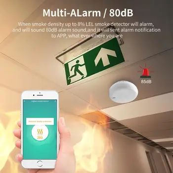Tuya ZigBee Smart Senzor Dymu Detektor, Bezpečnostný Alarm pre Smart Home Security Systém, Pracuje s Inteligentného Života App, Hub Potrebné