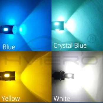 10X Interiérové LED Xenon Biela Modrá Žltá LED CANBUS 6SMD 5630 Objektív Projektora Pevnej Hliníkovej Žiarovky Strane Značka Parkovacie Svetlo