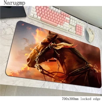 Kôň Zvierat podložka pod myš hrubé gaming mousepad anime 900x400x4mm notbook stôl mat locrkand padmouse hry pc gamer rohože