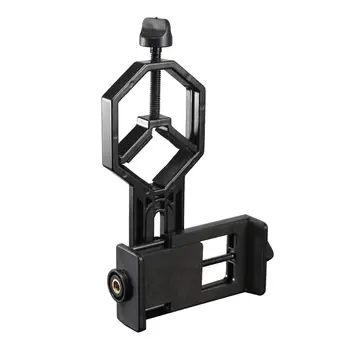 Čierne Nastaviteľné Kovové/ABS Mobil Adaptér Pripojiť Mikroskop Nanášanie Rozsah Ďalekohľad Clip Držiak Mobilného Telefónu, Stojan, Držiak