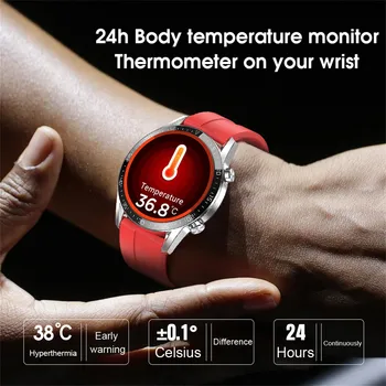 Najnovšie 6 Farieb Smart Hodinky Športové Mužov Smartwatch Teplota Fitness Centre Kurz 1.28 Palcový Vodotesný IP68 Ženy 
