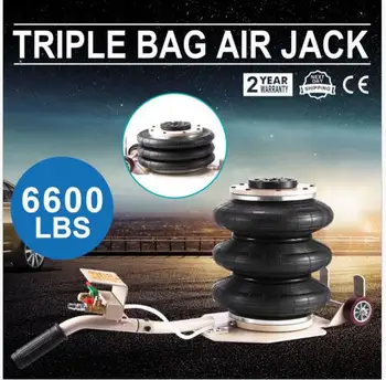 Triple Taška Vzduchu Jack Pneumatické Jack 6600LBS Rýchle Výťah 3 Ton Ťažkých Predpínania