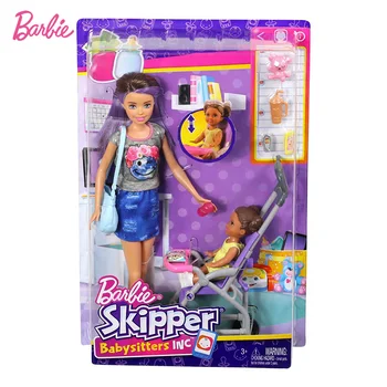 Mattel Barbie Kleine Starostlivosti O Dieťa Leraar Winkelwagen Combinatie Darček Box Set Meisje Prinses Speelhuis Speelgoed