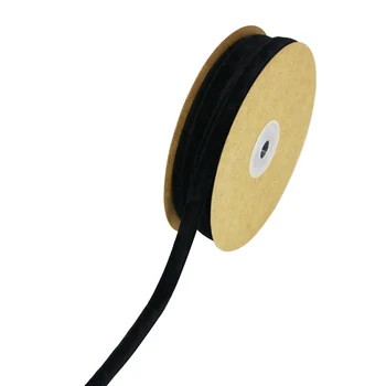 (20m/lot) 10 mm Pružná jednostranná hrnú páska na odev, bytový textil remeselné luk materiál zamatový pásky