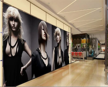 Beibehang zákazku stenu papier 3d Vlasy salon sexy krása holičstvo, pozadia, tapety, papier peint nástenná maľba foto tapety
