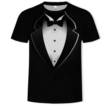 Pôvodné priamy predaj 3D pánske t-shirt dress dvoch-dielny bežné tlačené t-shirt pánske oblečenie Ázijské veľkosť S-6XL T-shirt mužov