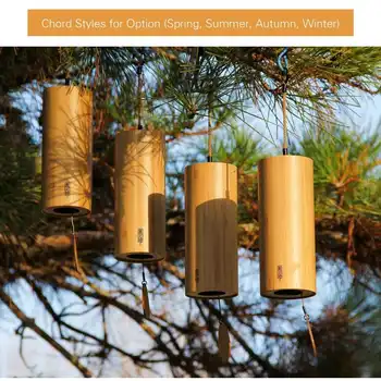 Bambusové zvonkohry Windchime Windbell Hudobné Visí Nástroje pre Outdoor Záhrada, Terasa, Domáce Dekorácie Relax