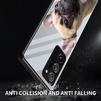 Tvrdené Sklo Telefón puzdro Pre Samsung Galaxy Note 20 Ultra 5G 8 9 10 Plus 10 Lite Zadný Kryt Coque Fundas francúzsky Buldog Psa