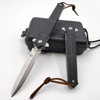 JSSQ Taktické Skladací Nôž D2 Čepeľ G10 Rukoväť Prežitie Vreckové Nože Vonkajšie Poľovnícke Táborenie Bojové Armádne Nože Multi Nástroj výchovy k DEMOKRATICKÉMU občianstvu
