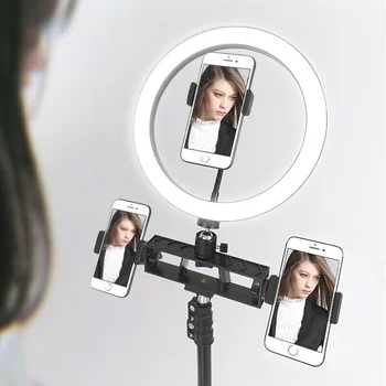 33 Selfie LED Prsteň Svetla s Statív Stojí 3 Telefón Držiteľ Klip Photo Studio Photography Osvetlenie Na Youtube Tiktok Live Video