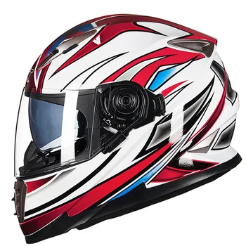 Dvojité Objektív plnú tvár motocyklové prilby s Sheld lock systém GXT 999 motorku, moto prilba casco