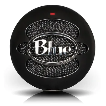 Modrá snehová guľa ice USB Kondenzátorových Mikrofónov Cardioid pre počítač nahrávanie a boardcasting - Black
