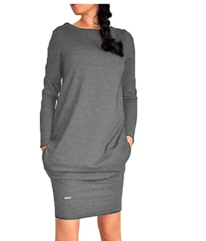 2021 Jeseň Pekné Ženy Zimné Šaty Teplé Dlhým rukávom Tenký Farbou Package Hip Šaty S-3XL