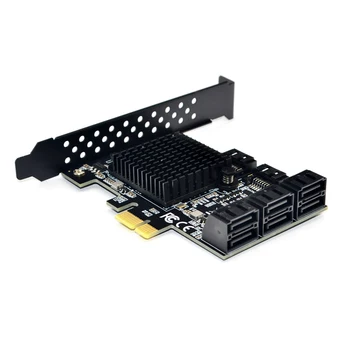 PCIE SATA III 8 Portov Radič Karty PCIe 2.0 x1 SATA 6 G Rozširujúcej Karty s Nízkym Profilom Držiak Podporu Win10 PCIE SATA Karty