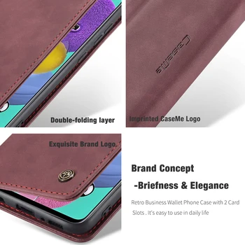 Kožené Puzdro Pre Samsung Galaxy A51 A10 A20 A30 A40 A80 A50 A70 Peňaženky Flip Book Obchodné Tašky Kryt Magnetické Brožúra Sloty Pre Karty