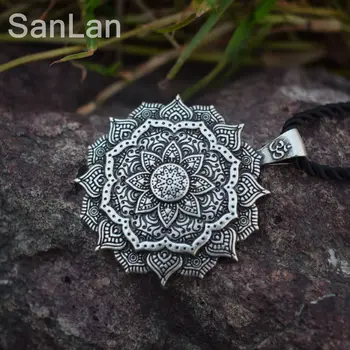 SanLan Značky 12pcs mandala náhrdelník jogy zen budhizmus mandala meditácie umenie prívesok reťazca náhrdelník geometrie amulet náboženské