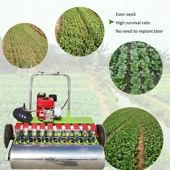 Sejací stroj poľnohospodárskej presnosť kvetináč nové malé ruky push elektrické automatické multi-funkcie nastaviteľné 6 riadok seeder