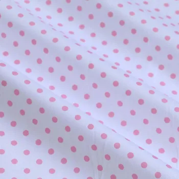 Bavlna twill handričkou cartoon košíček s ružovými bodkami tkaniny pre DIY deti detská postieľka na obliečky vankúšov oblečenie handwork prešívanie tela