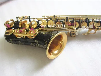 Zbrusu Nový Vysoko Kvalitné Saxofón Alto Eb 875 Čierna Zlatá Striebrenie Saxofón Hudobné Nástroje Odbornej Sax a v Prípade